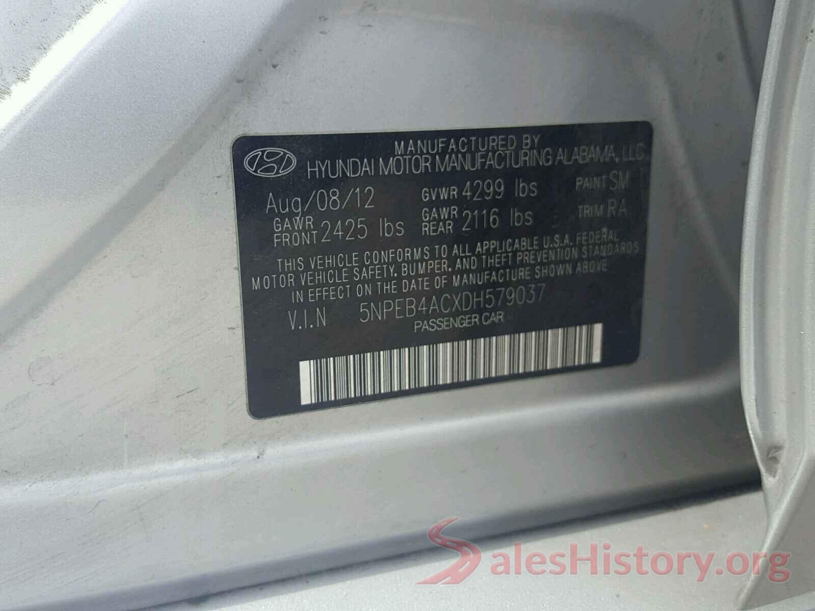 JTJYARBZ0H2083815 2013 HYUNDAI SONATA