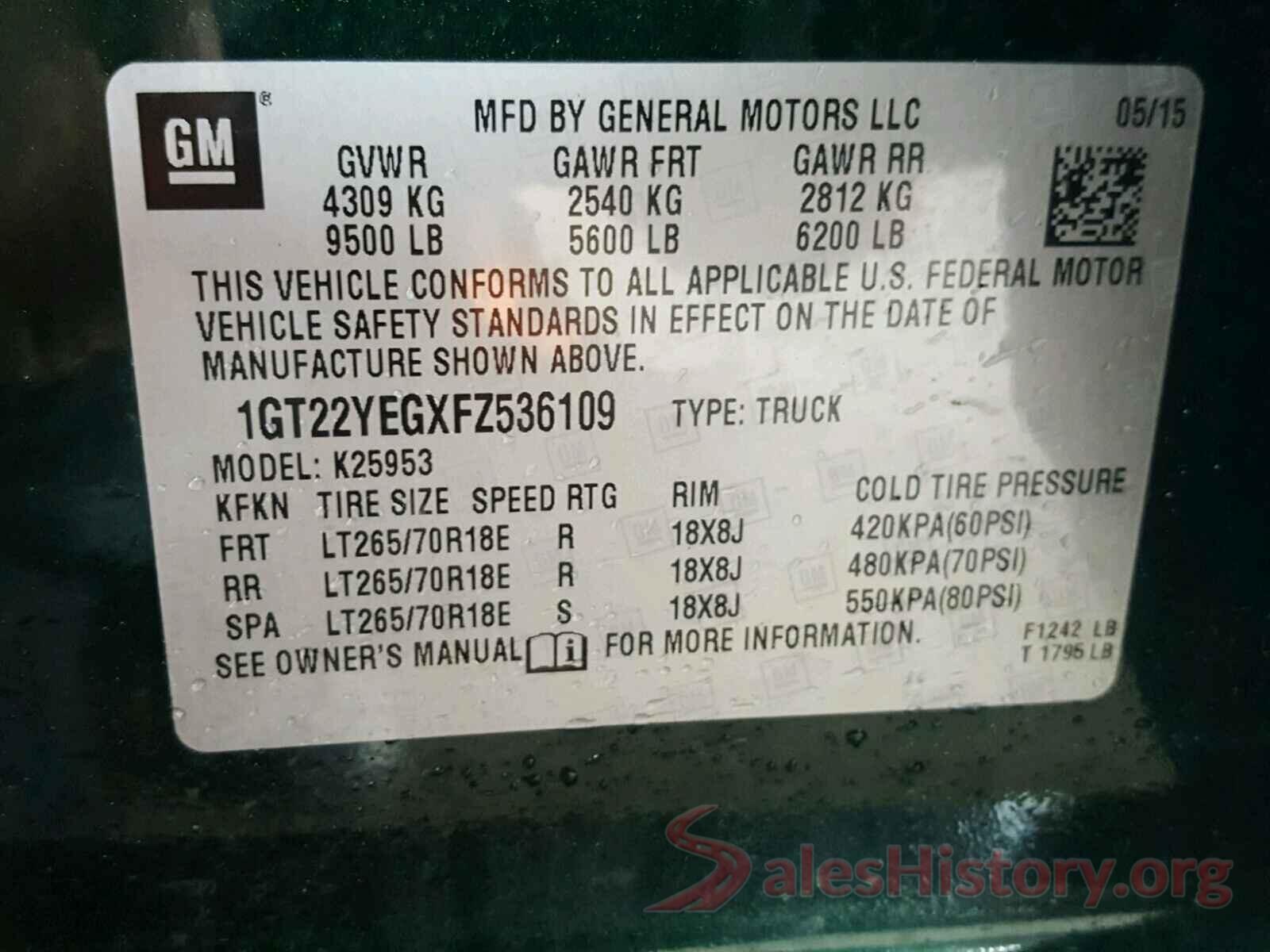 3VWD17AJ0GM240779 2015 GMC SIERRA