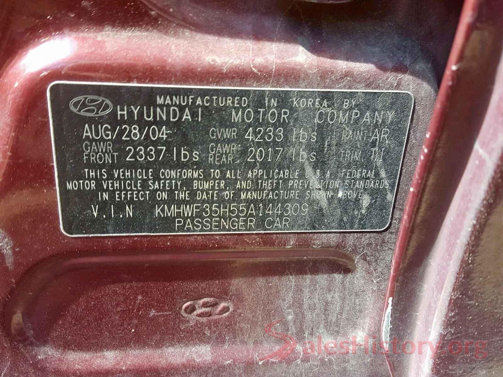 4T1BF1FK3GU614125 2005 HYUNDAI SONATA