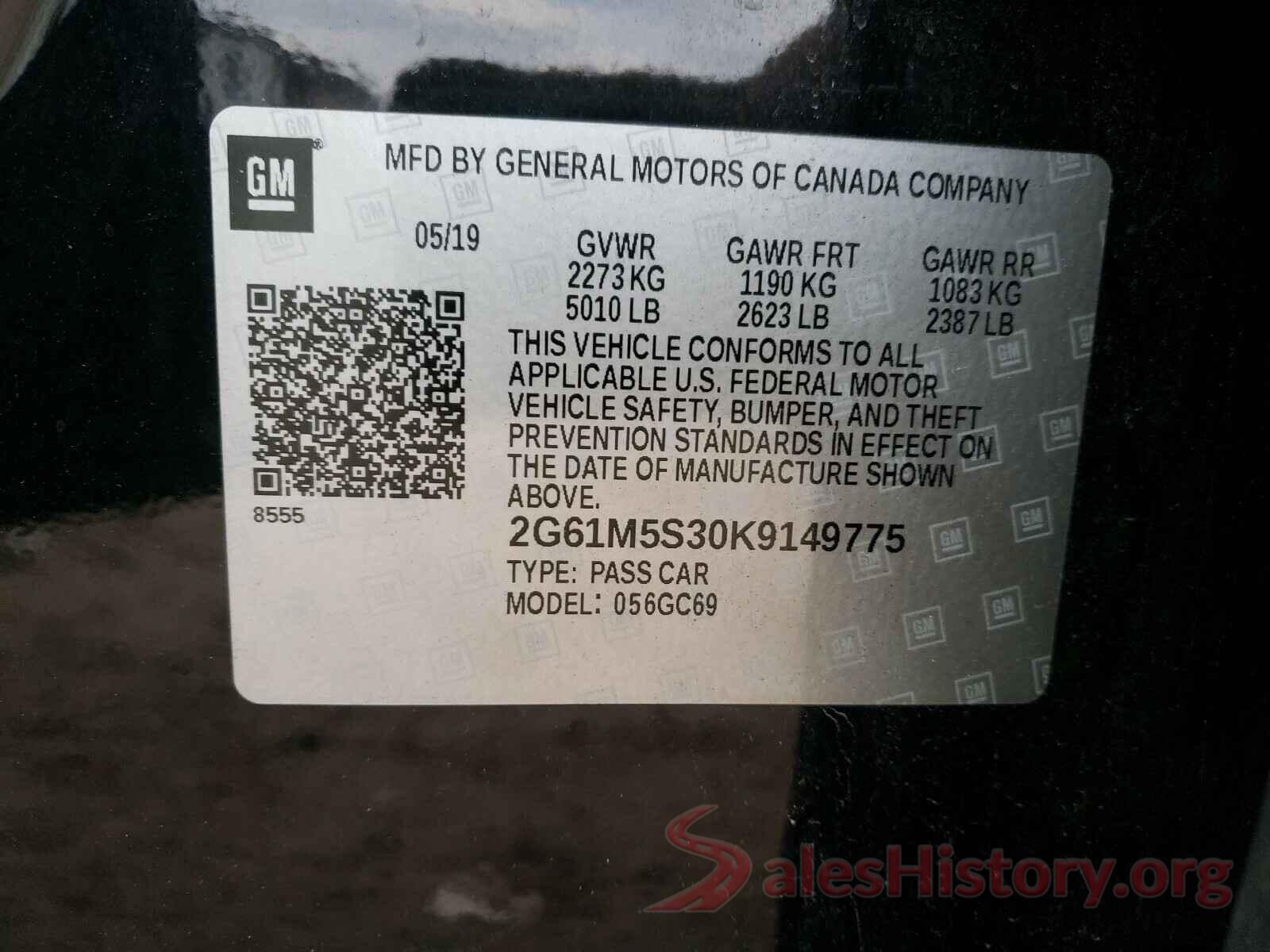 1FA6P8TH2G5322339 2019 CADILLAC XTS