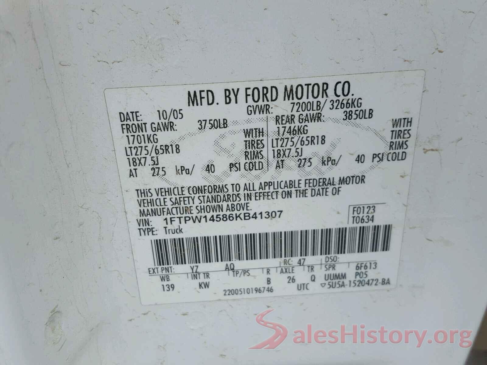 3MZBM1J70GM297855 2006 FORD F150