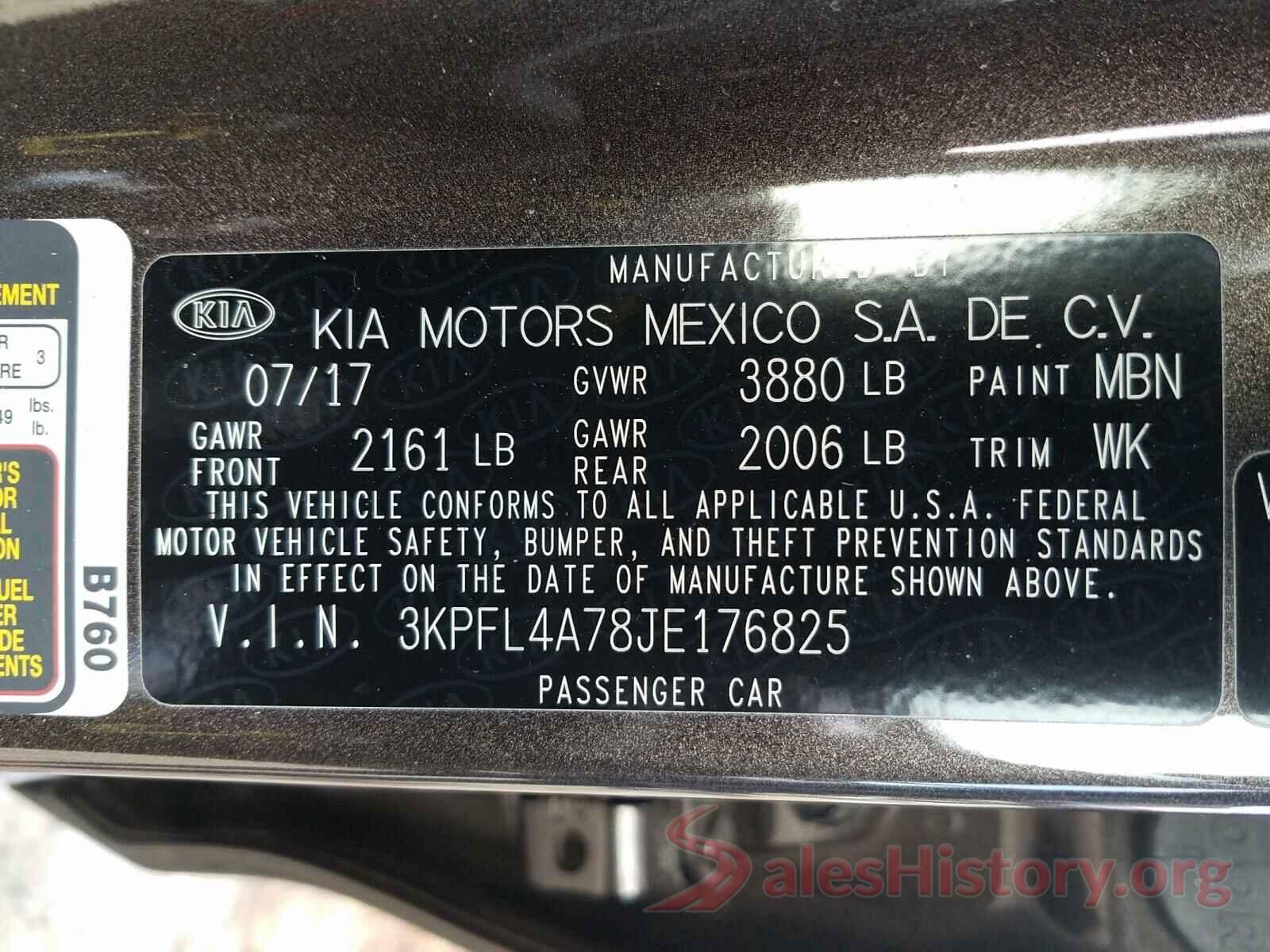 3KPFL4A78JE176825 2018 KIA FORTE