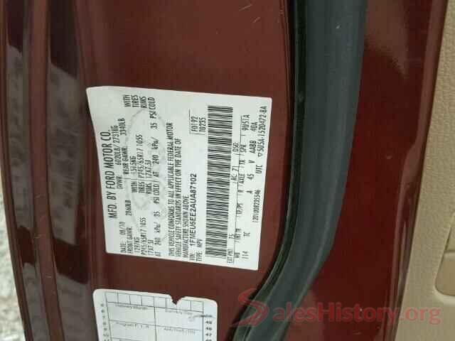 KNAE35LC5K6064970 2010 FORD EXPLORER