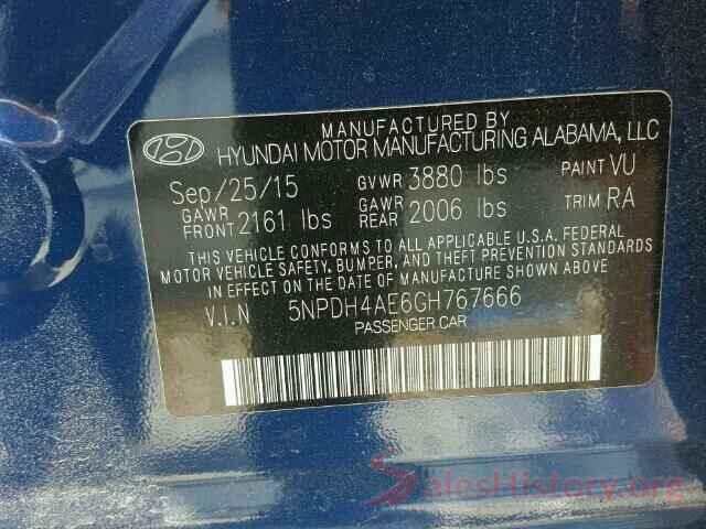 ZACCJBBB8HPF23034 2016 HYUNDAI ELANTRA