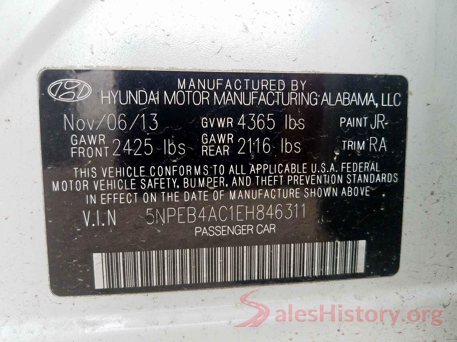 JM1GL1VM8J1328141 2014 HYUNDAI SONATA