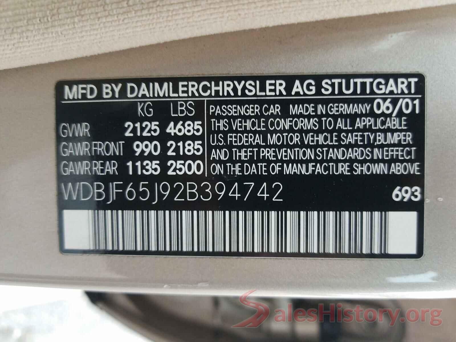 3N1CN7AP2HL817331 2002 MERCEDES-BENZ E CLASS