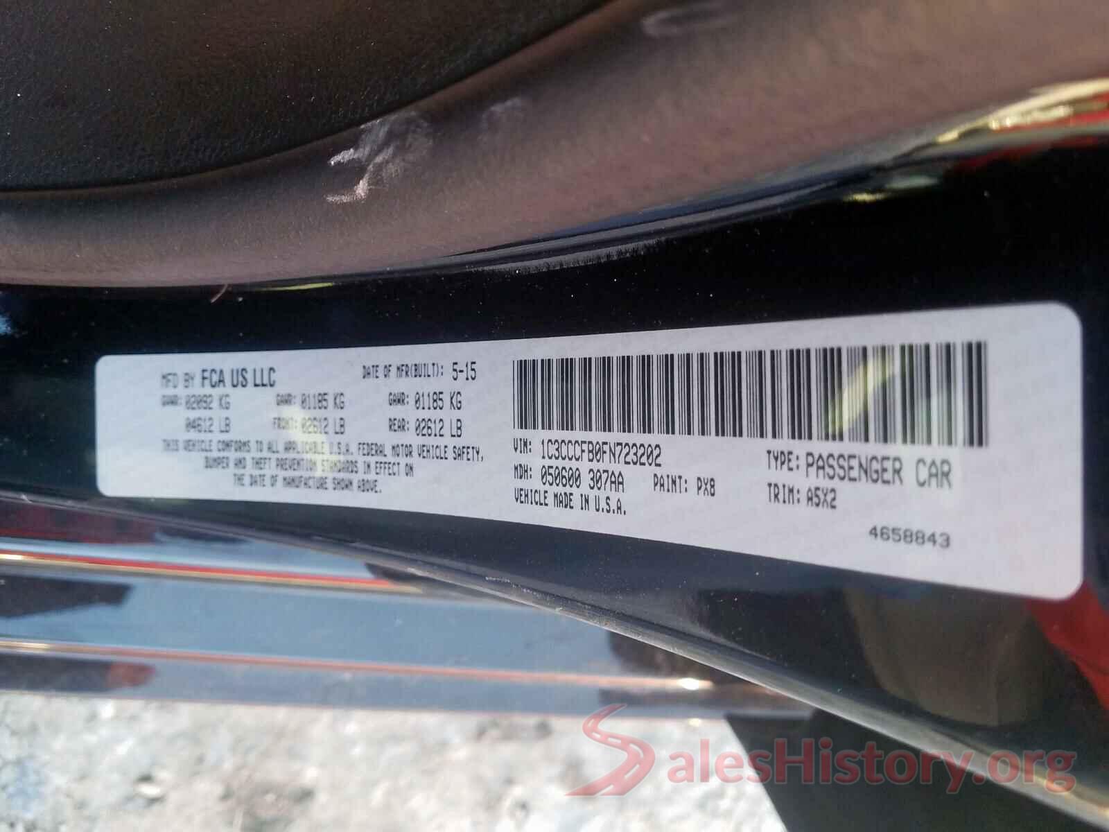 4T1B61HK3JU062419 2015 CHRYSLER 200