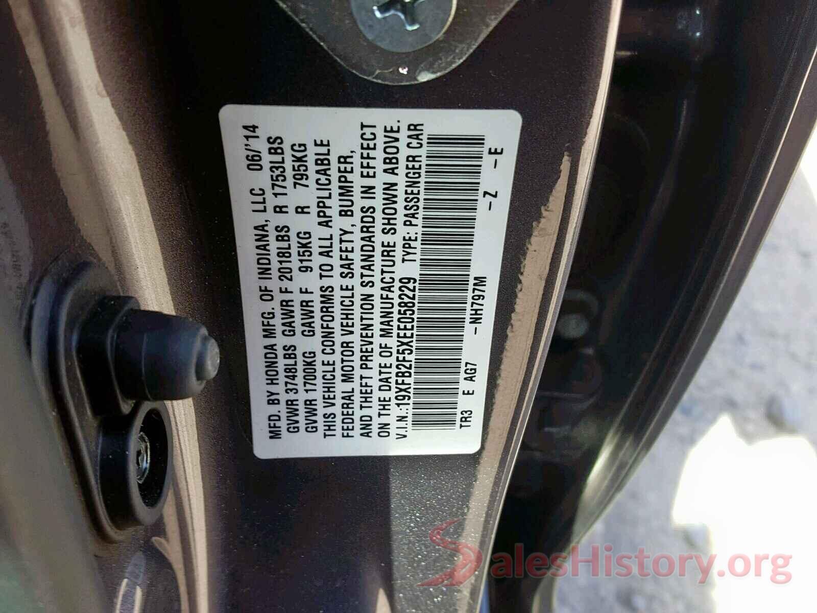 2HKRW2H83JH601323 2014 HONDA CIVIC LX