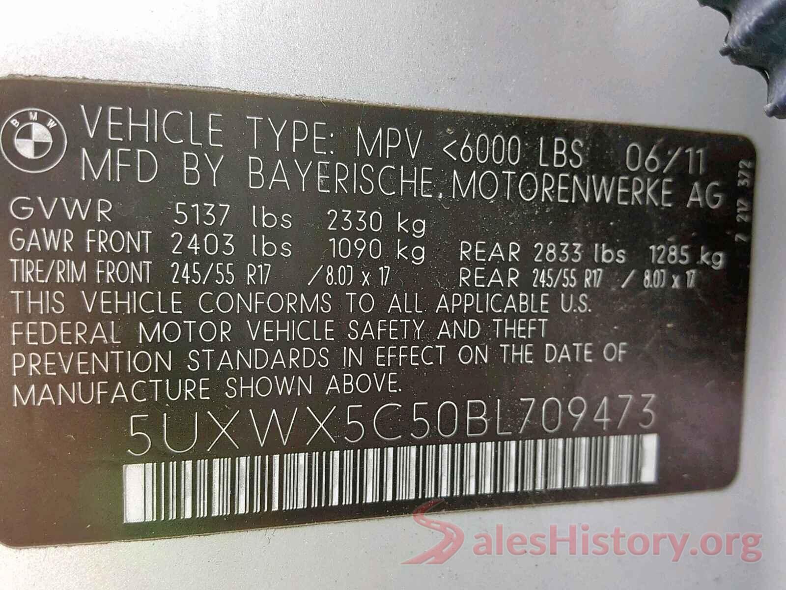 1FADP3H21JL311818 2011 BMW X3