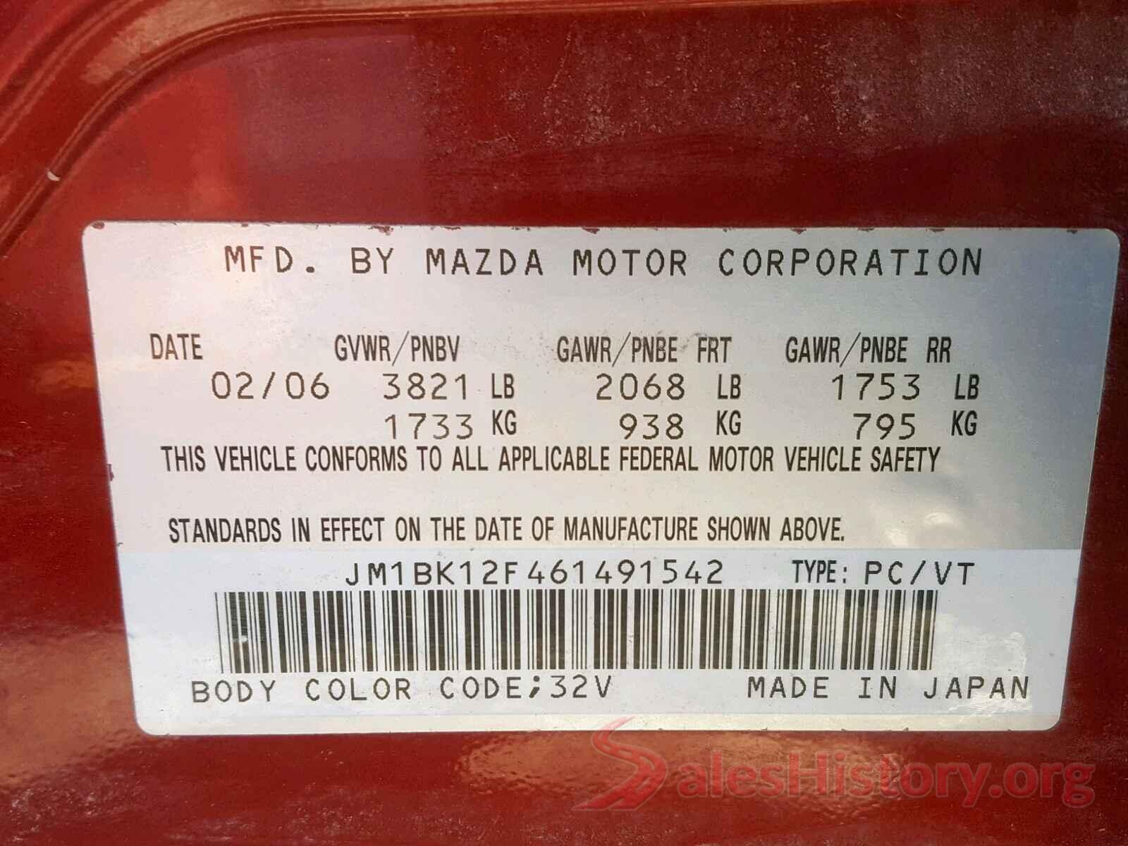 4T1BF1FK1GU570335 2006 MAZDA 3