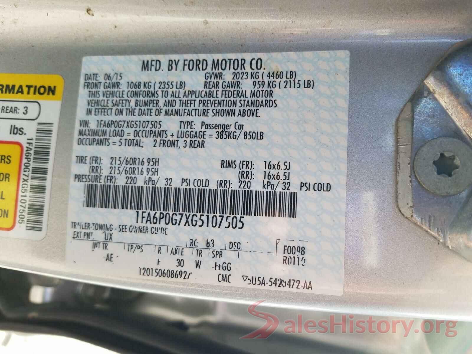 5NPE34AF9JH627839 2016 FORD FUSION