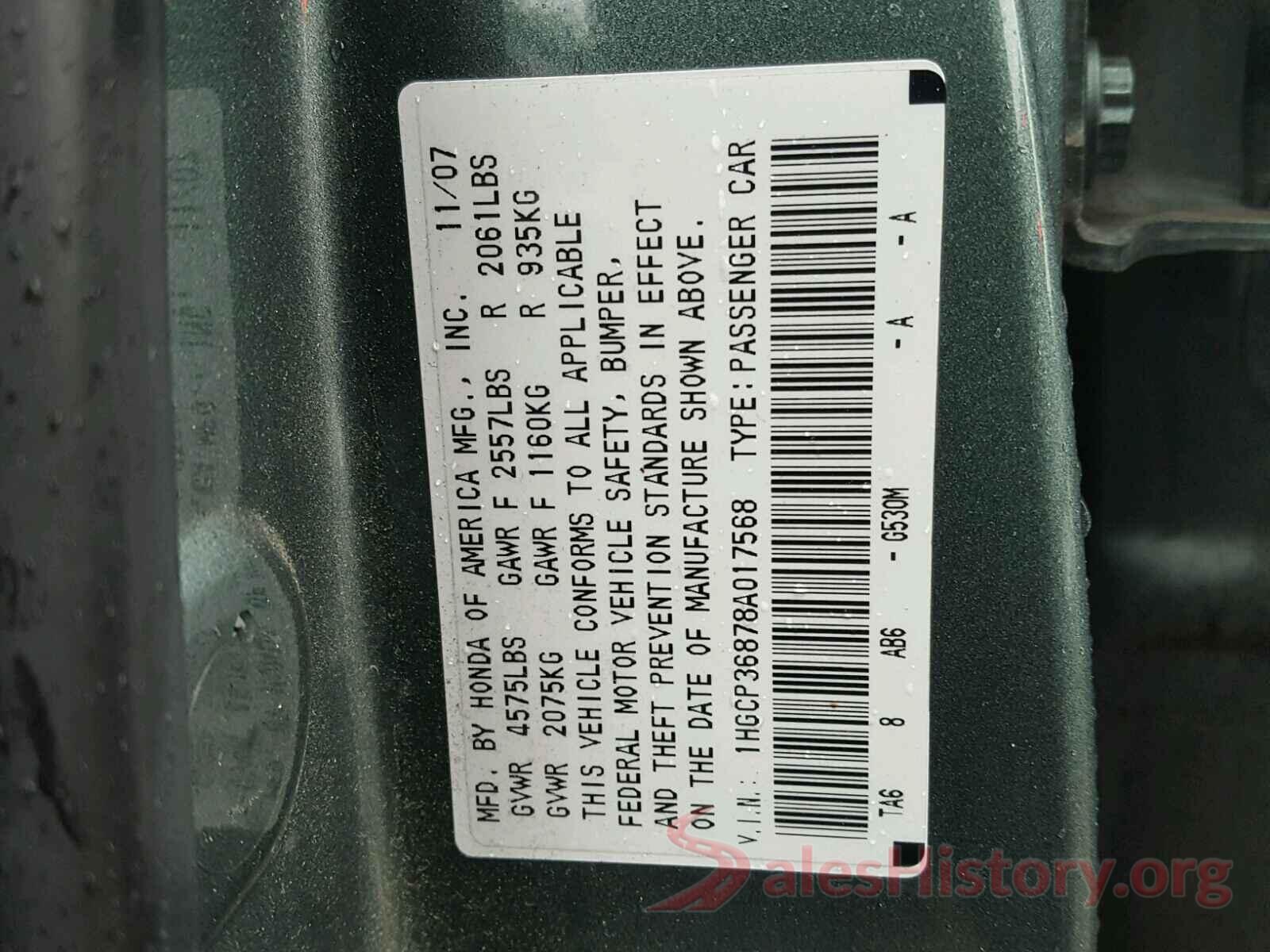 JM3KFBDM6L1733434 2008 HONDA ACCORD