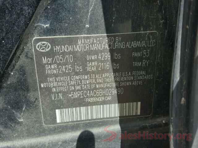 5NPEC4AC6BH029490 2011 HYUNDAI SONATA