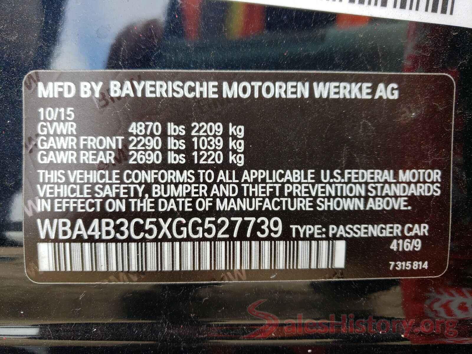 4T1B11HKXJU091138 2016 BMW 4 SERIES