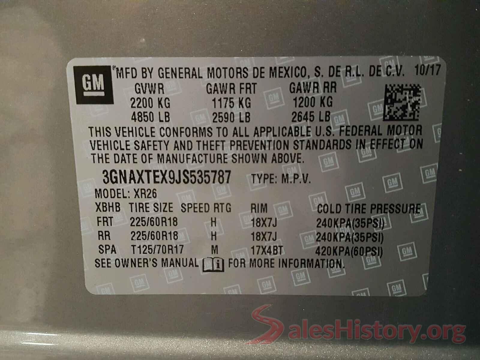 1N4AL3AP7JC195433 2018 CHEVROLET EQUINOX