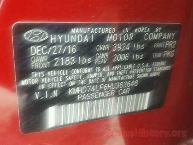 KMHD74LF9HU087031 2017 HYUNDAI ELANTRA