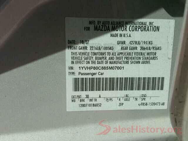 4T1BF1FK8HU702301 2008 MAZDA 6