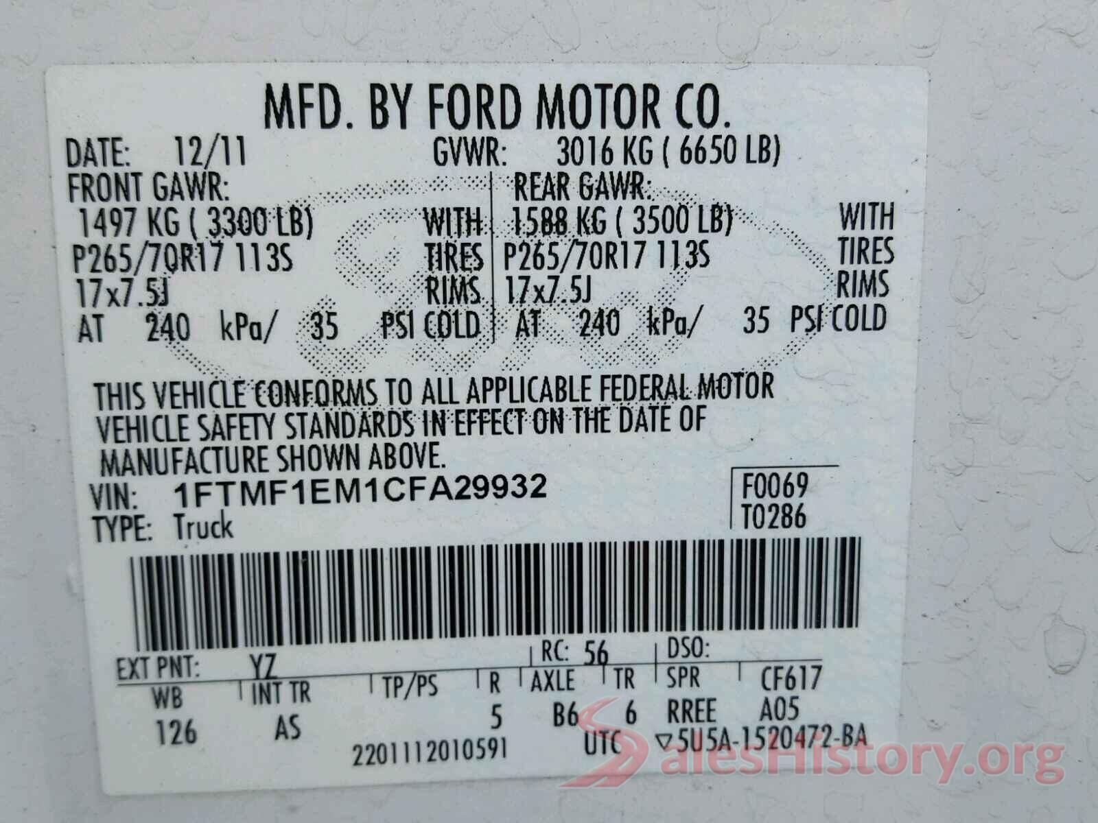 NM0LS6E21K1386359 2012 FORD F150