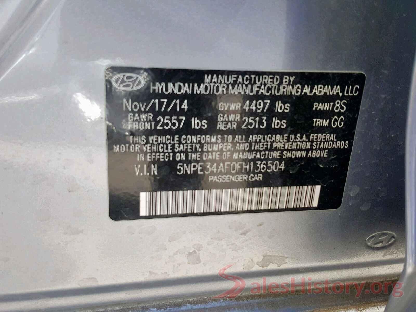 2T1BURHE1GC567528 2015 HYUNDAI SONATA