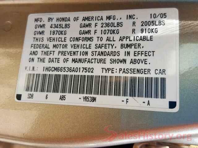 3VWD17AJ4GM264261 2006 HONDA ACCORD