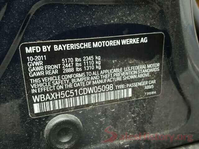 ML32F3FJ6LHF05920 2012 BMW 5 SERIES