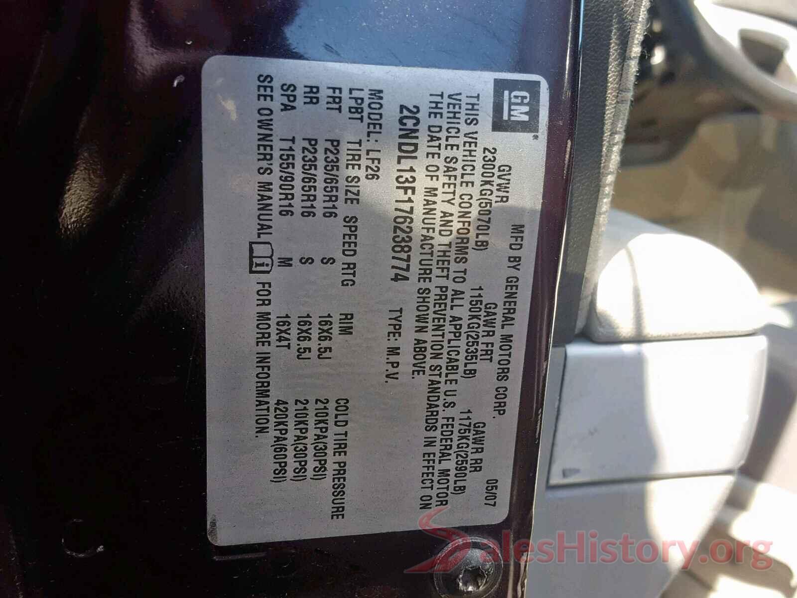 4T1B11HK5KU719673 2007 CHEVROLET EQUINOX LS