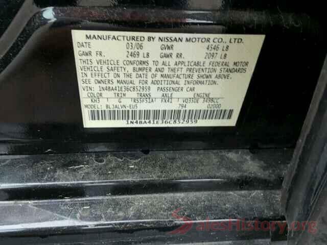 4T1G11AK7LU367522 2006 NISSAN MAXIMA