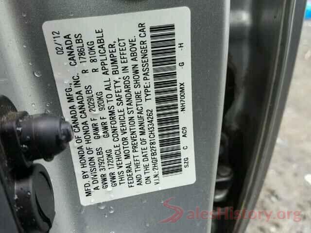 5TFDY5F13HX636731 2012 HONDA CIVIC