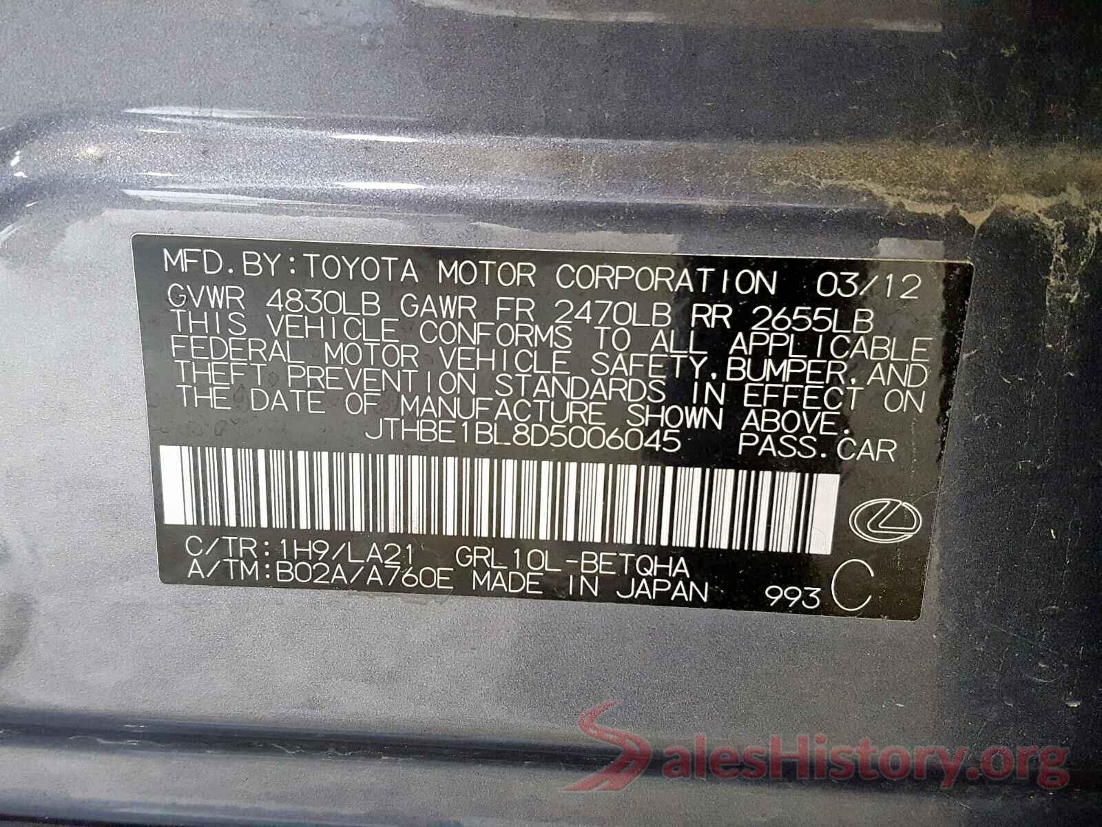 4T1C11BK5MU028188 2013 LEXUS GS350