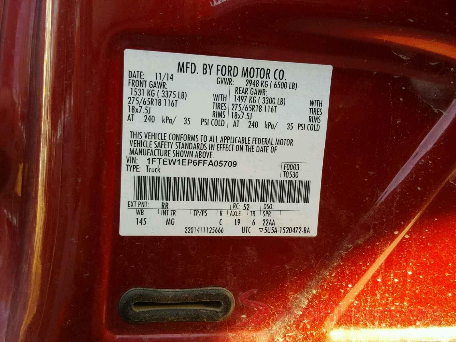 3MZBN1V34JM184972 2015 FORD F150