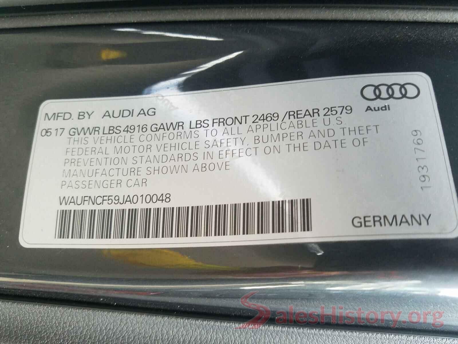 55SWF4JB2GU130419 2018 AUDI A5