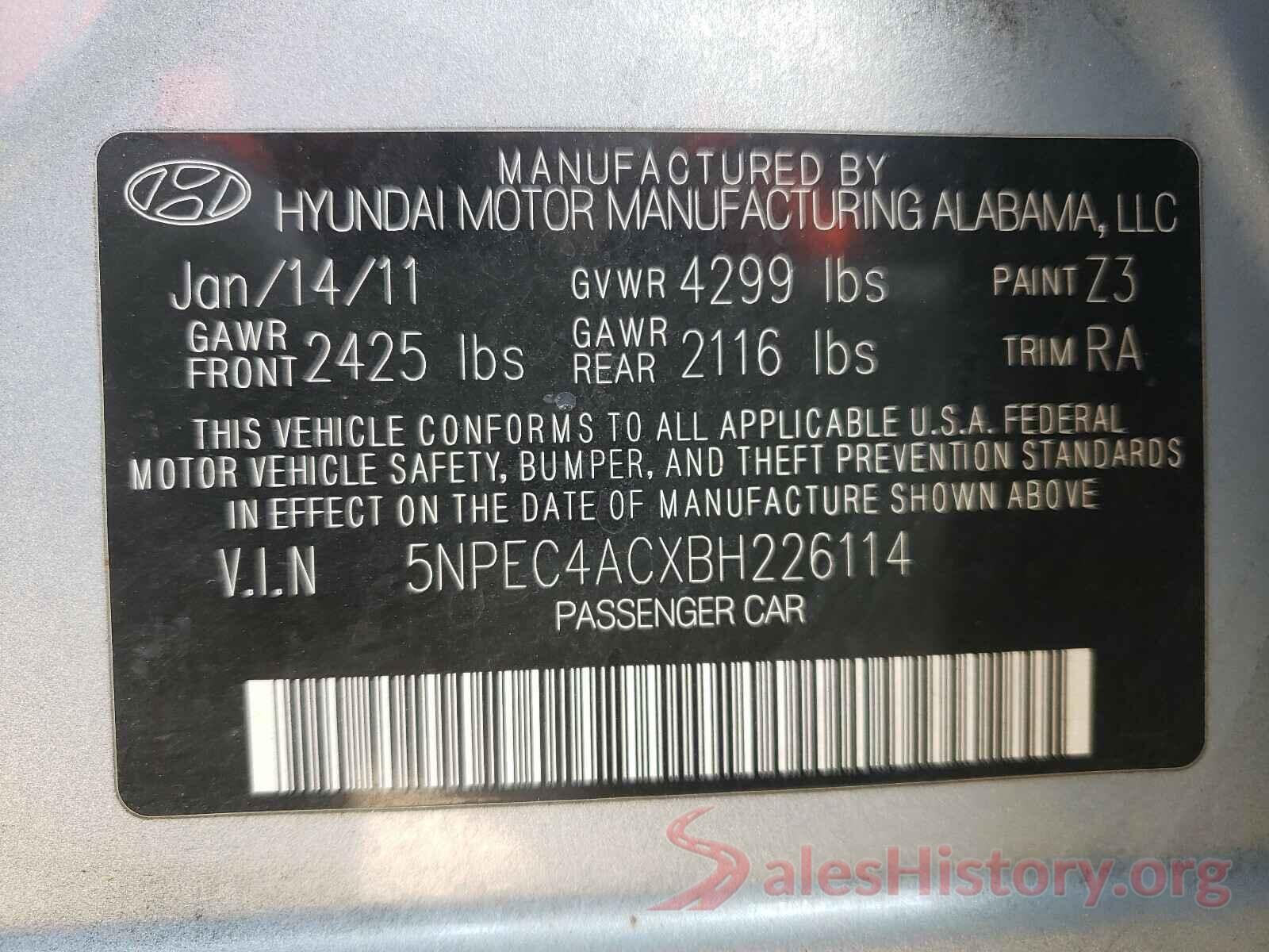 3KPF24AD8KE073009 2011 HYUNDAI SONATA