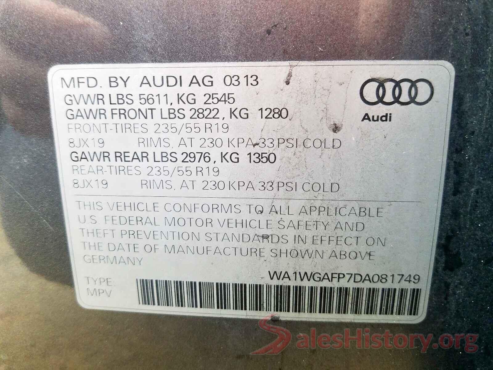 WBAAE2C00LCE34628 2013 AUDI Q5