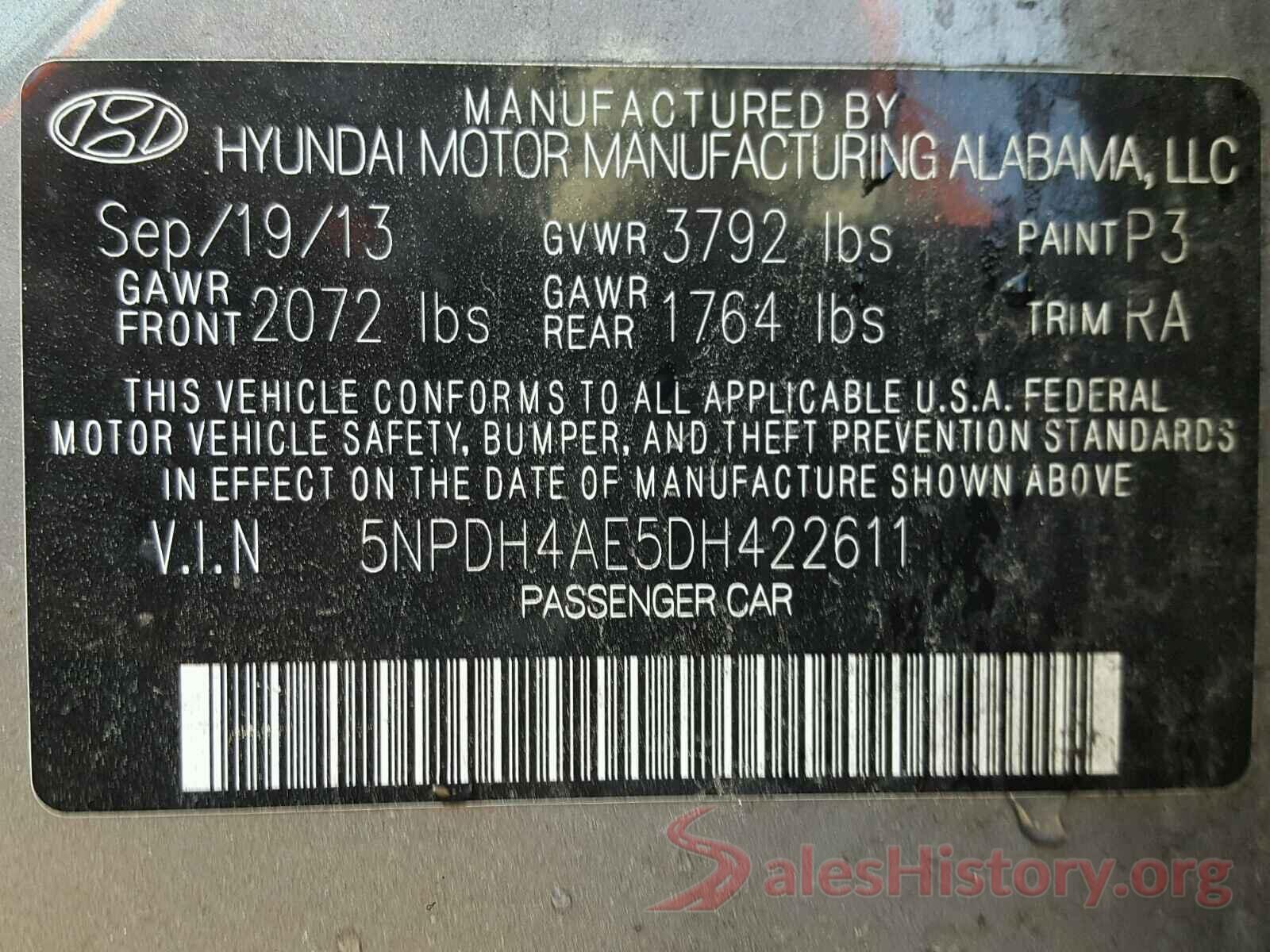 KNDJX3A58G7281185 2013 HYUNDAI ELANTRA