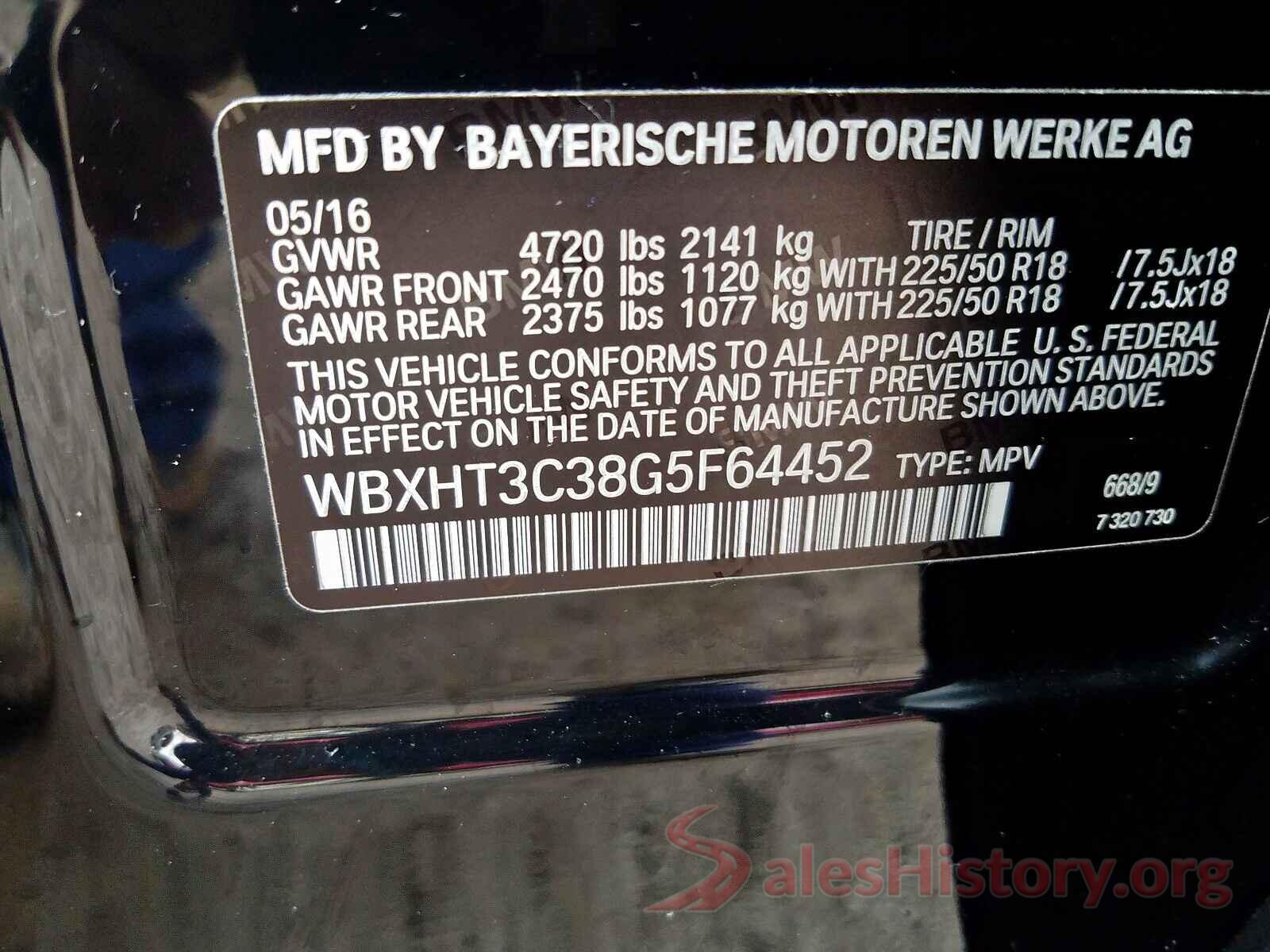 KNDJP3A51K7919284 2016 BMW X1