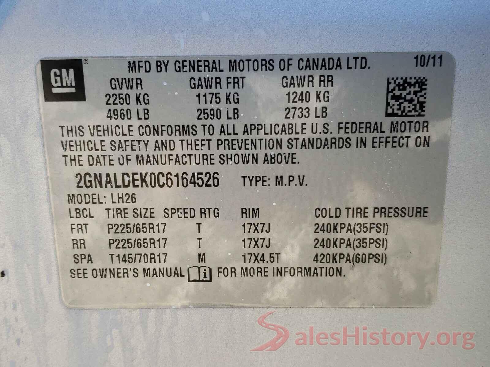 1N4AA6APXJC363377 2012 CHEVROLET EQUINOX