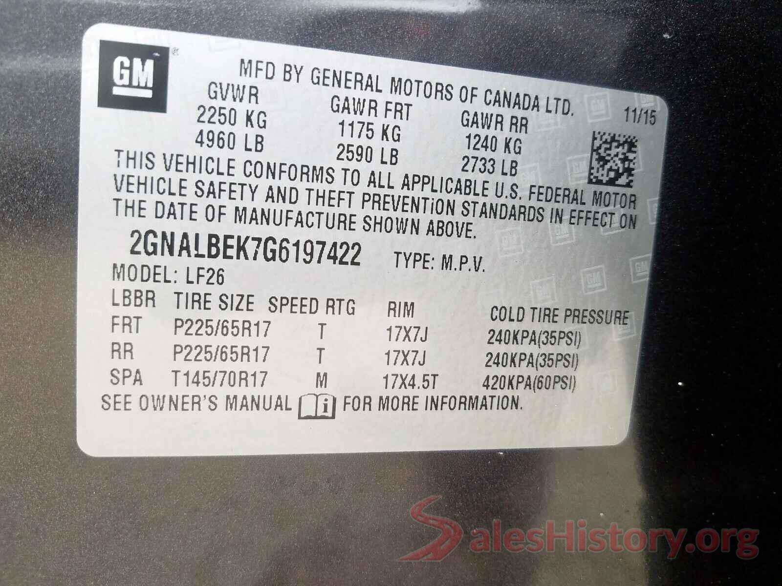 1HGCR2F52HA300888 2016 CHEVROLET EQUINOX LS