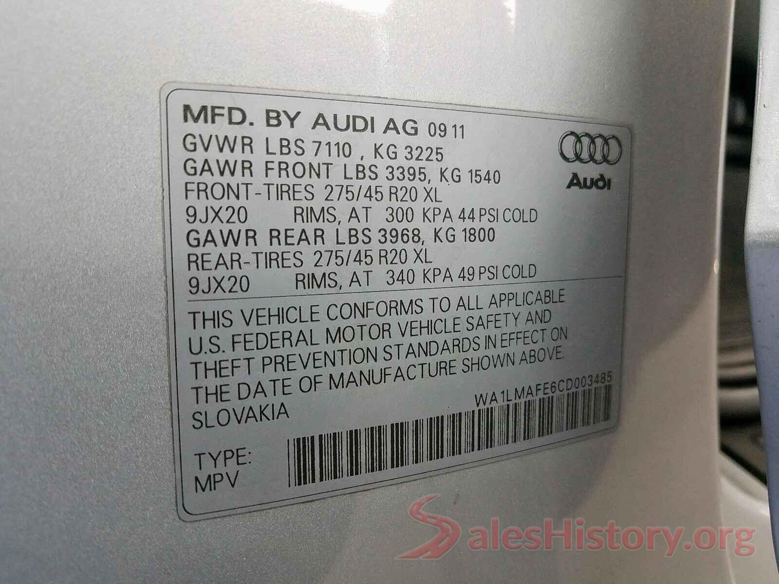 5YJ3E1EB0JF122360 2012 AUDI Q7