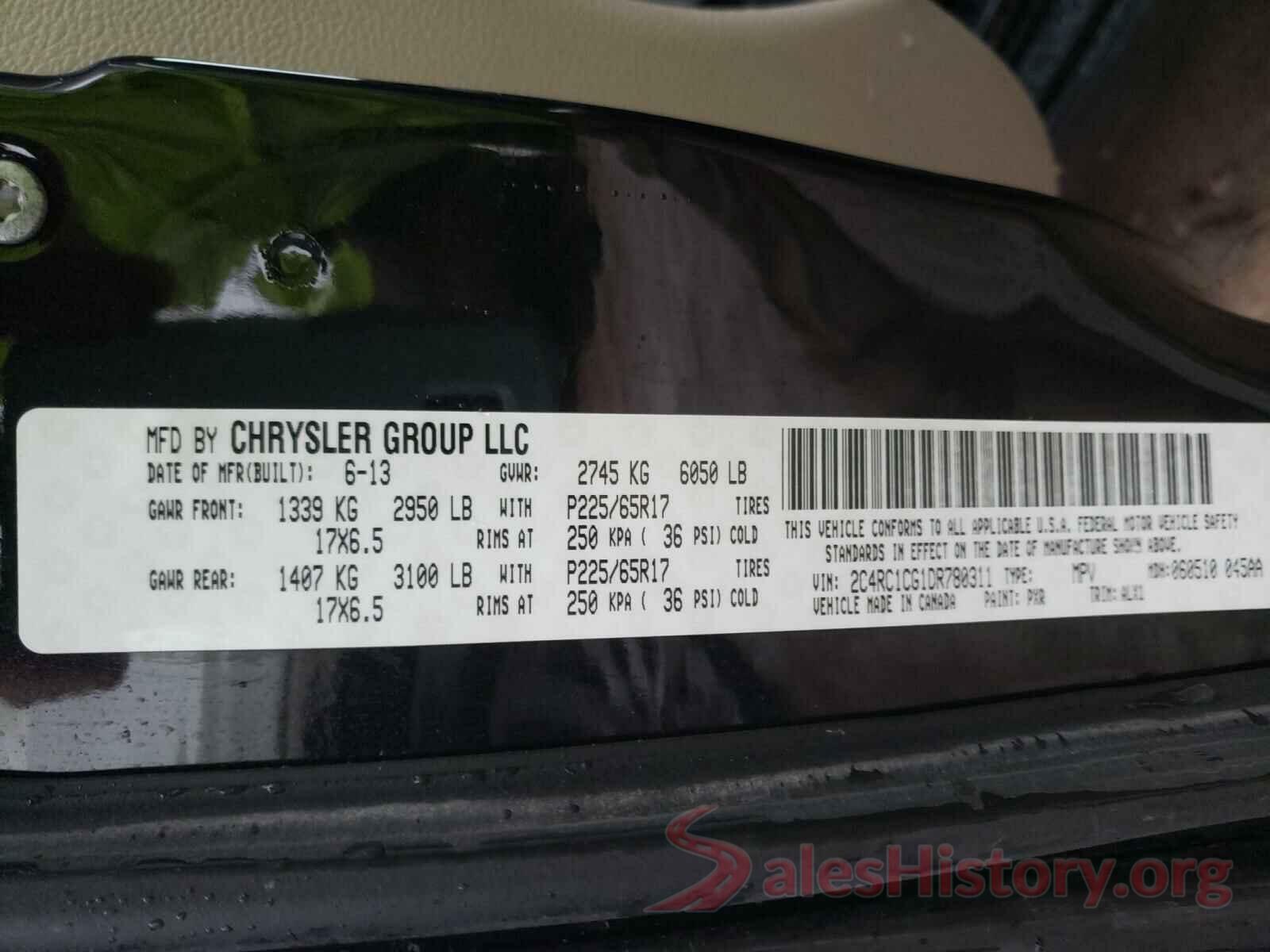 55SWF4JB0JU270220 2013 CHRYSLER MINIVAN