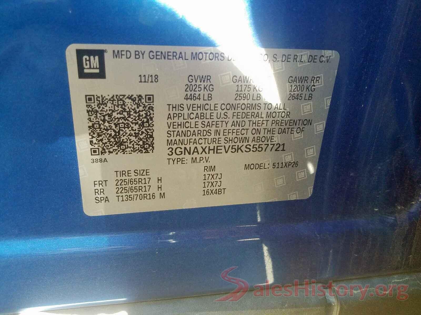 3MZBN1L39JM276503 2019 CHEVROLET EQUINOX