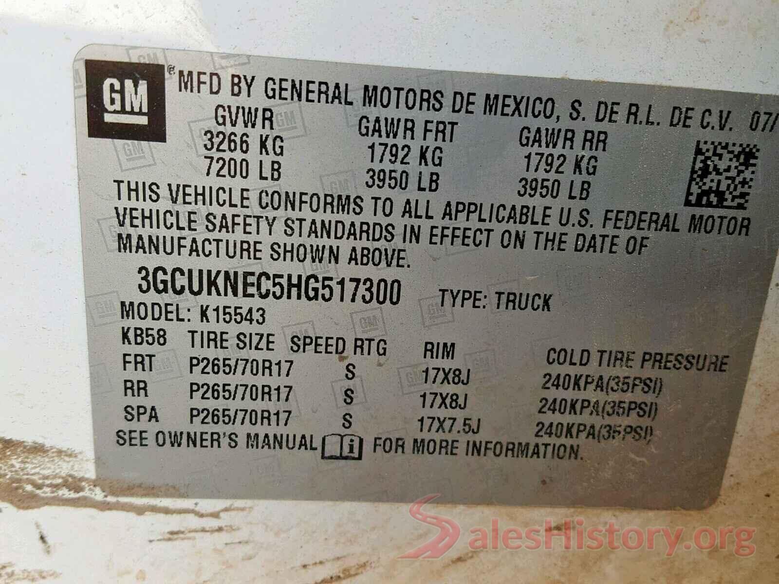 1GCNKNEC5HZ150497 2017 CHEVROLET SILVERADO