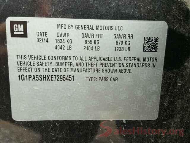 2GNALBEK1G1168057 2014 CHEVROLET CRUZE