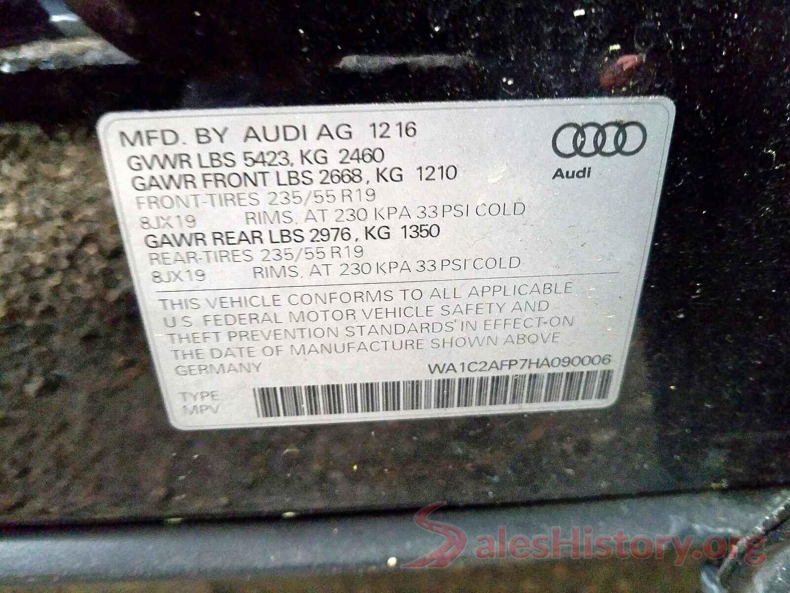 1N4BL4EV9KN303575 2017 AUDI Q5