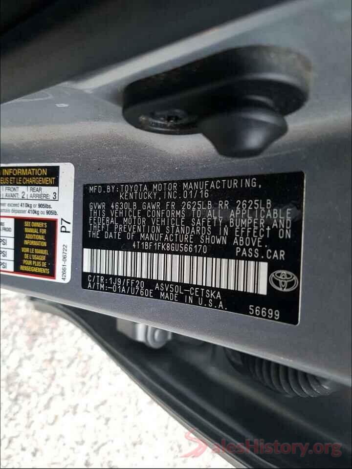 4T1BF1FK8GU566170 2016 TOYOTA CAMRY