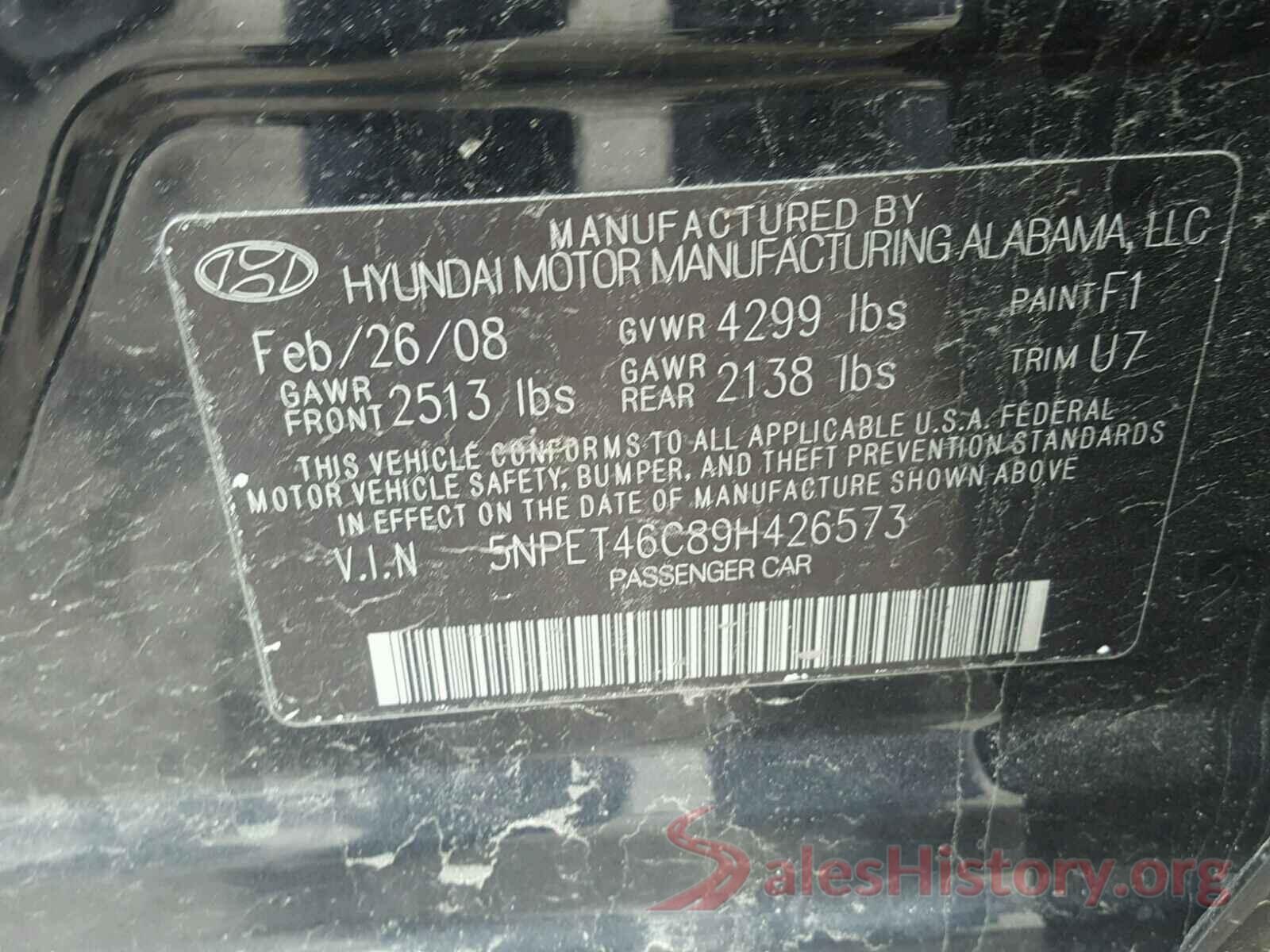 4T1G11AK4LU872479 2009 HYUNDAI SONATA