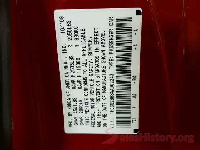 5NPDH4AE3GH722359 2010 HONDA ACCORD