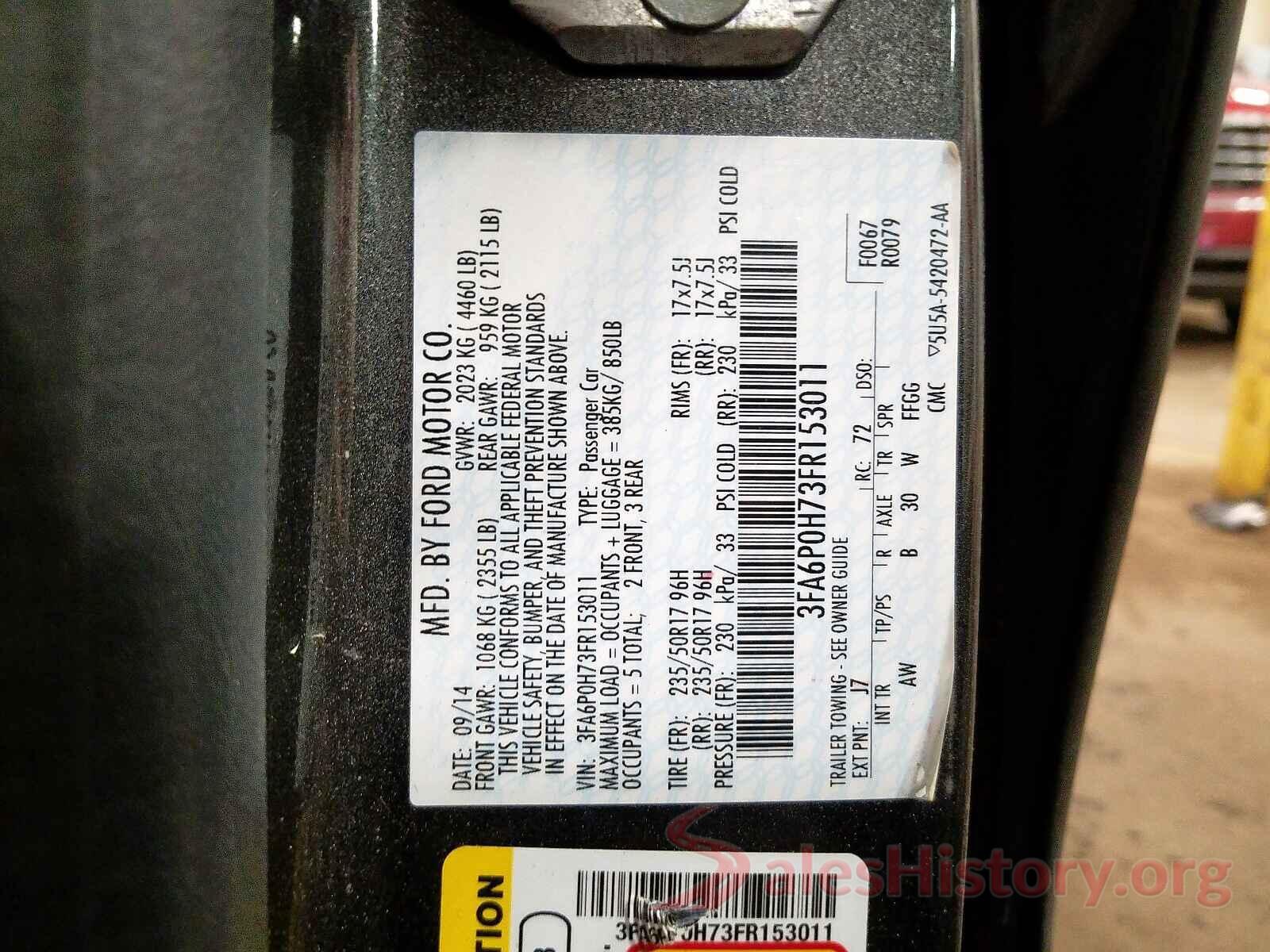 1N4AL3AP8JC142465 2015 FORD FUSION