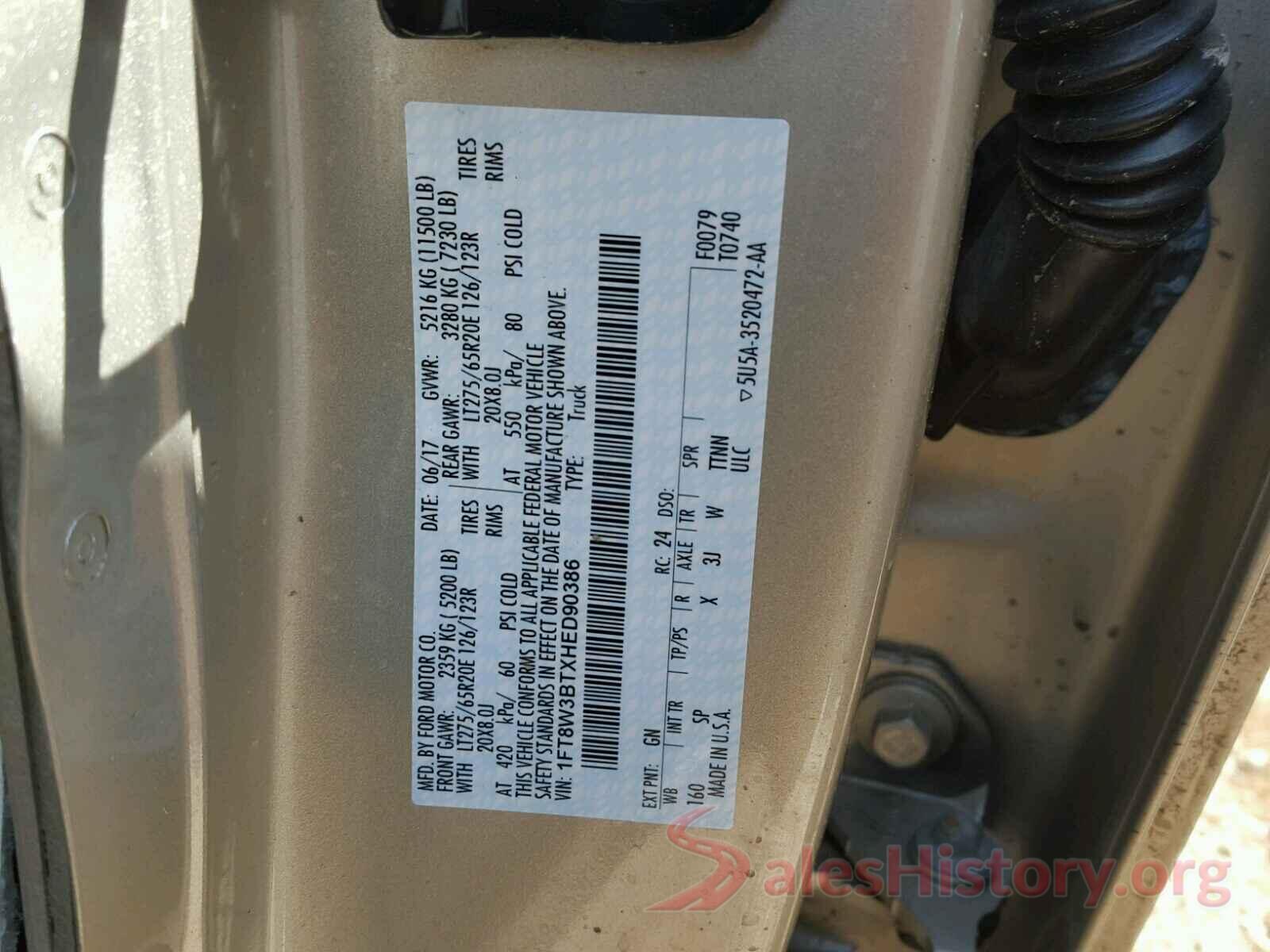 KMHCT4AE7HU274950 2017 FORD F350