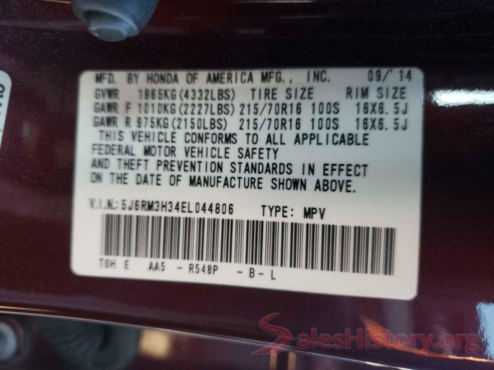 5YJ3E1EA0KF436275 2014 HONDA CRV