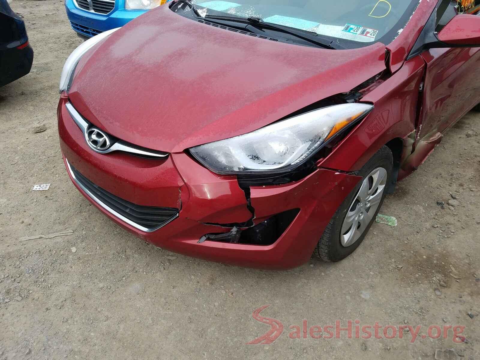 5NPDH4AEXGH798239 2016 HYUNDAI ELANTRA